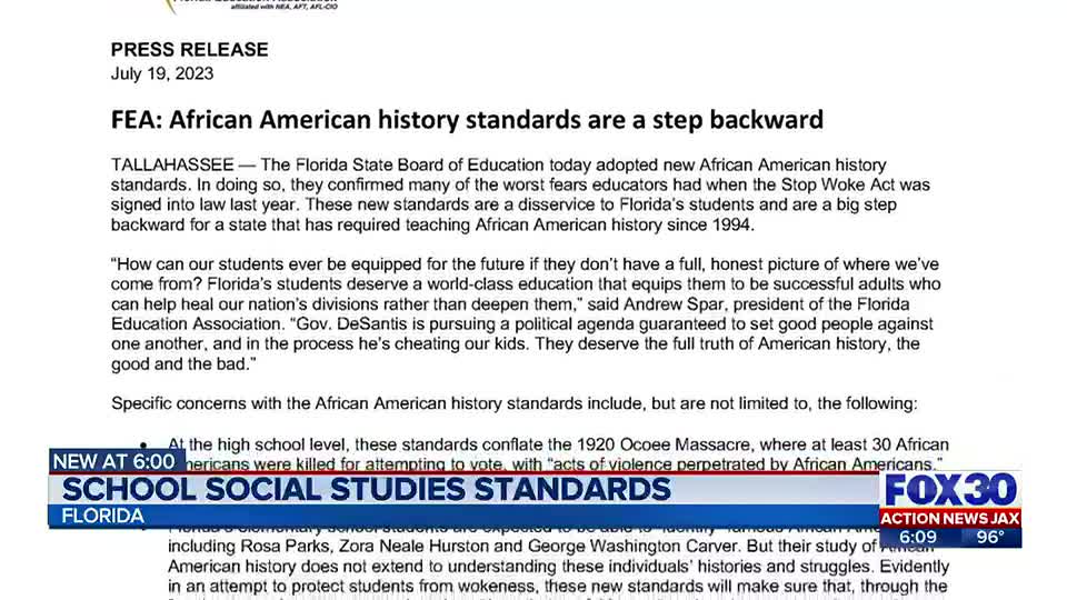 The New Florida Black History Standards and its Implications for Black History.